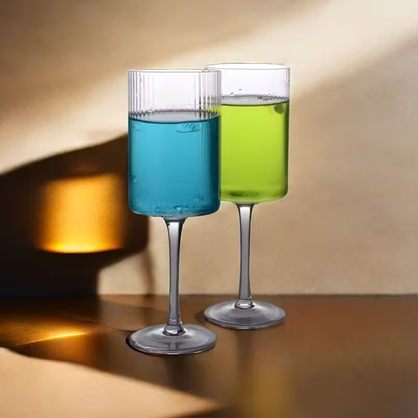 Kristallglas mit Vintage-Rillen – Transparent & Dekorativ | Elegantes Glas für den Alltag und die Taboulé-Kultur