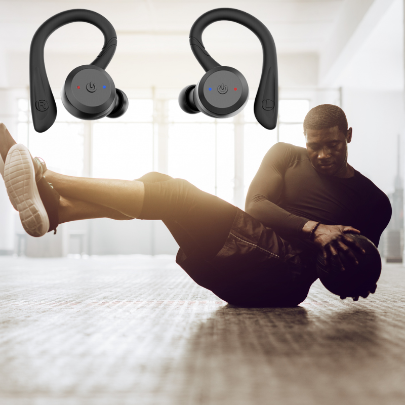 Wasserdichte AudioActive Sport-Ohrhörer – 20 Stunden Wiedergabezeit und Bluetooth