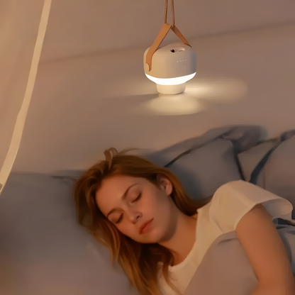 BreezeNova - Tragbarer Deckenventilator mit Licht und Fernbedienung | Brehn
