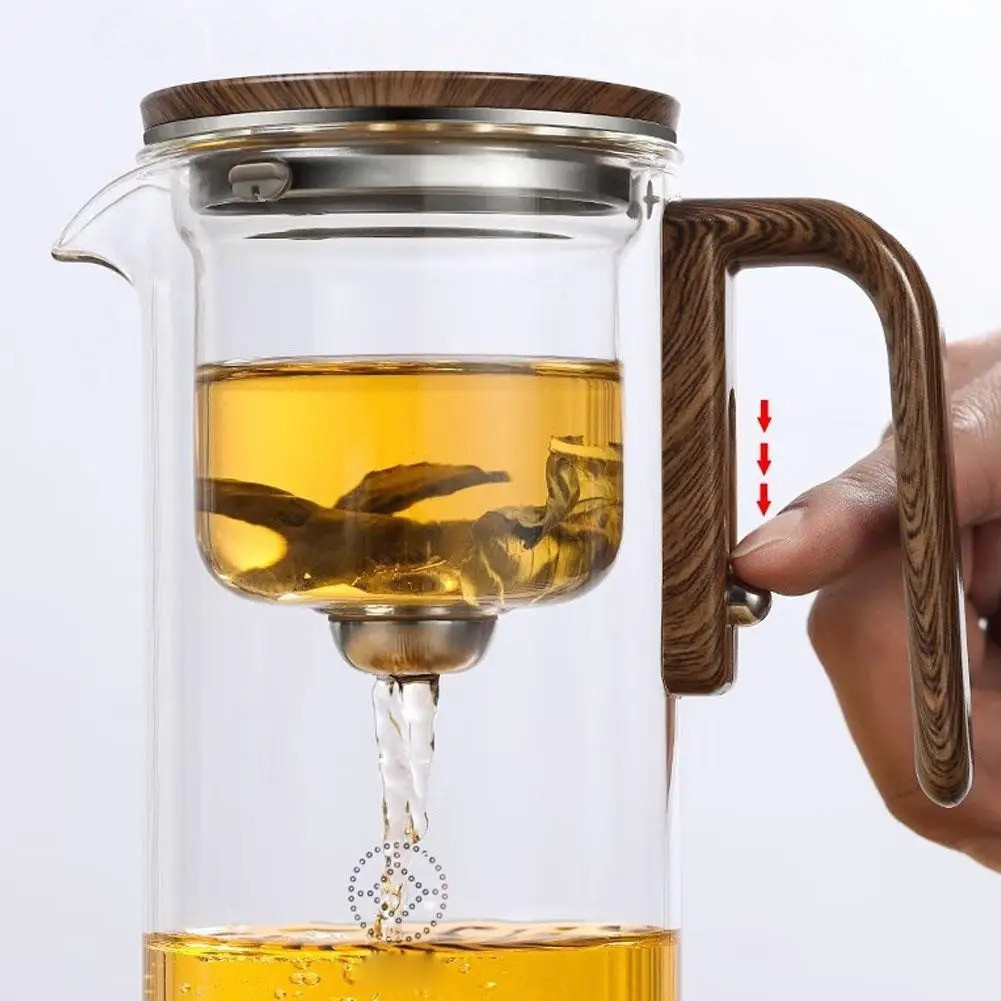 TranquilSip Teekanne – Magnetischer Schalter Filter Glas Teekanne | Brehn