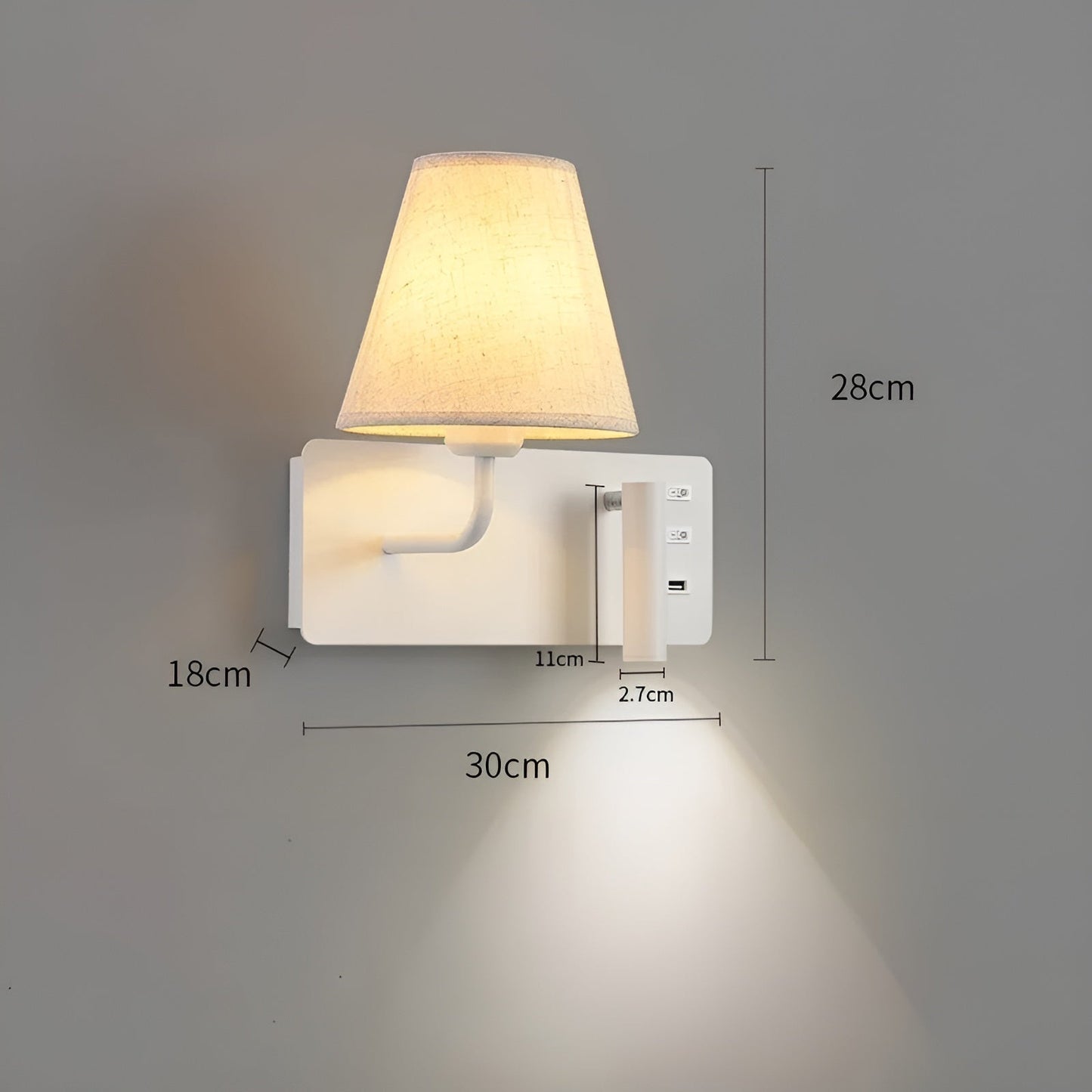 Leselampe mit Kerzenlichteffekt – Warmes, dekoratives Licht | Perfekt für Schlafzimmer und Bett