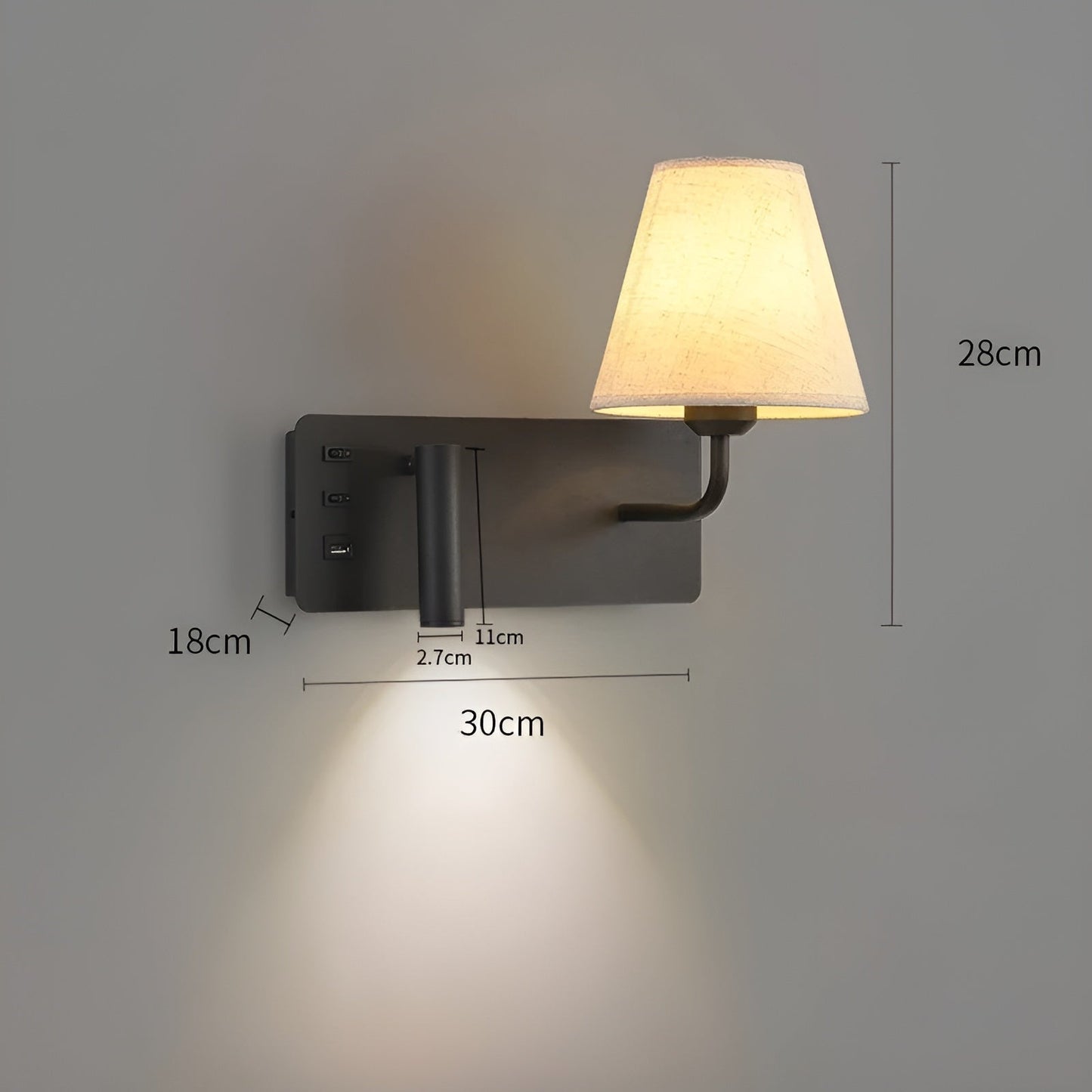 Leselampe mit Kerzenlichteffekt – Warmes, dekoratives Licht | Perfekt für Schlafzimmer und Bett