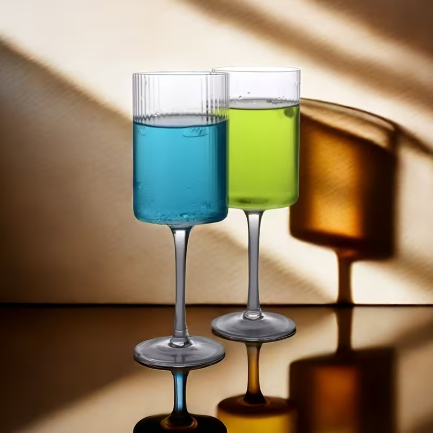 Kristallglas mit Vintage-Rillen – Transparent & Dekorativ | Elegantes Glas für den Alltag und die Taboulé-Kultur