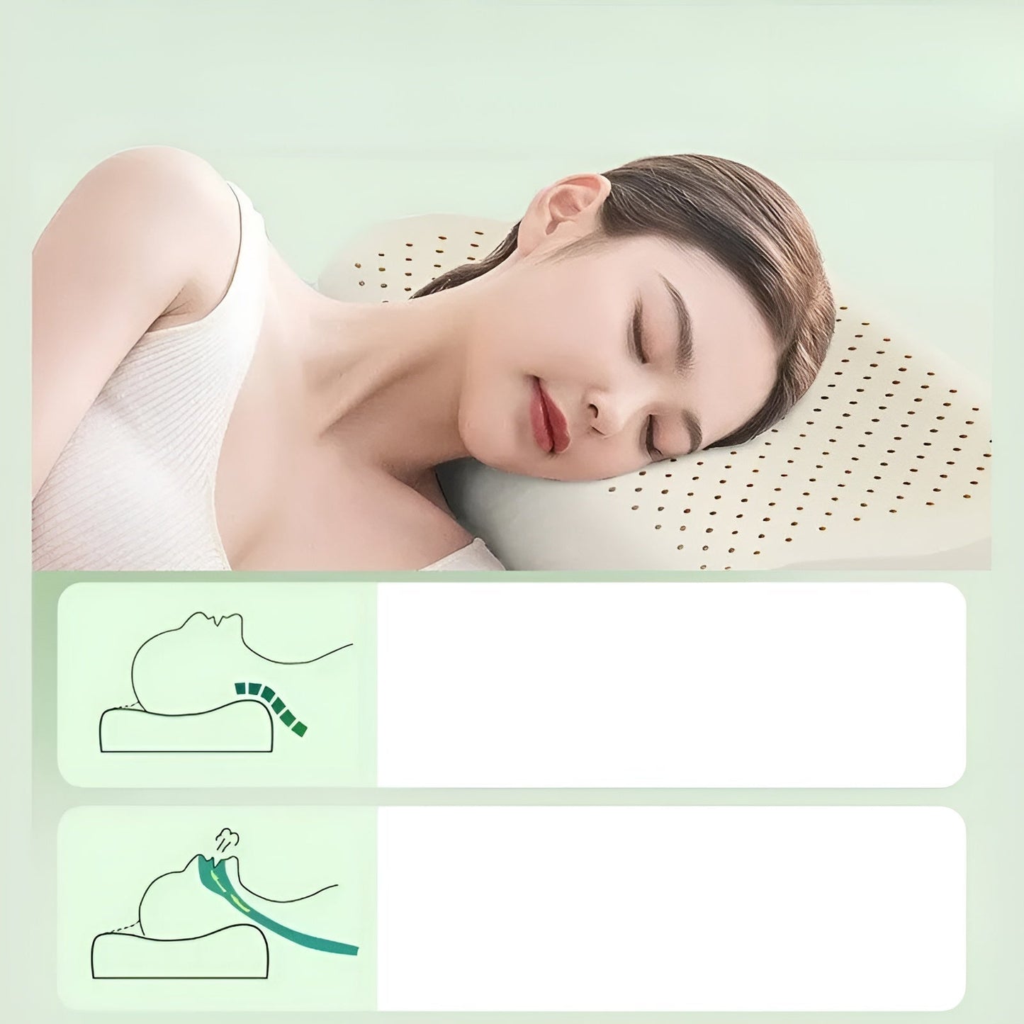 Nackenkissen aus thailändischem Naturlatex – ergonomisch und atmungsaktiv | Perfekt für einen erholsamen Schlaf