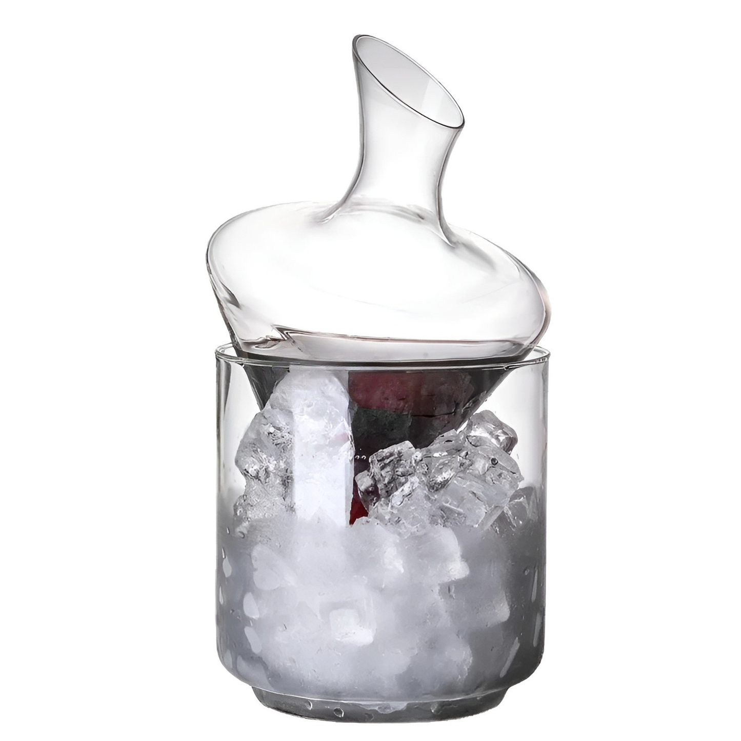 Whiskykaraffe mit Ijscontainer – Loodvrij Premiumglas | Stijlvolles Set für Whisky, Wodka und Brandy