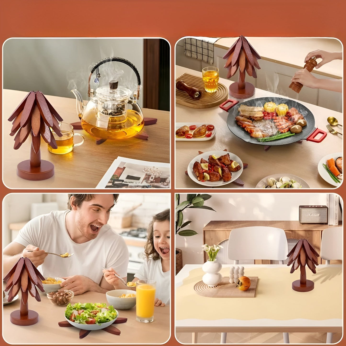 Faltbarer Weihnachtsbaum-Untersetzer – Dekorativ & Praktisch | Ideal für Getränke & Feiertage