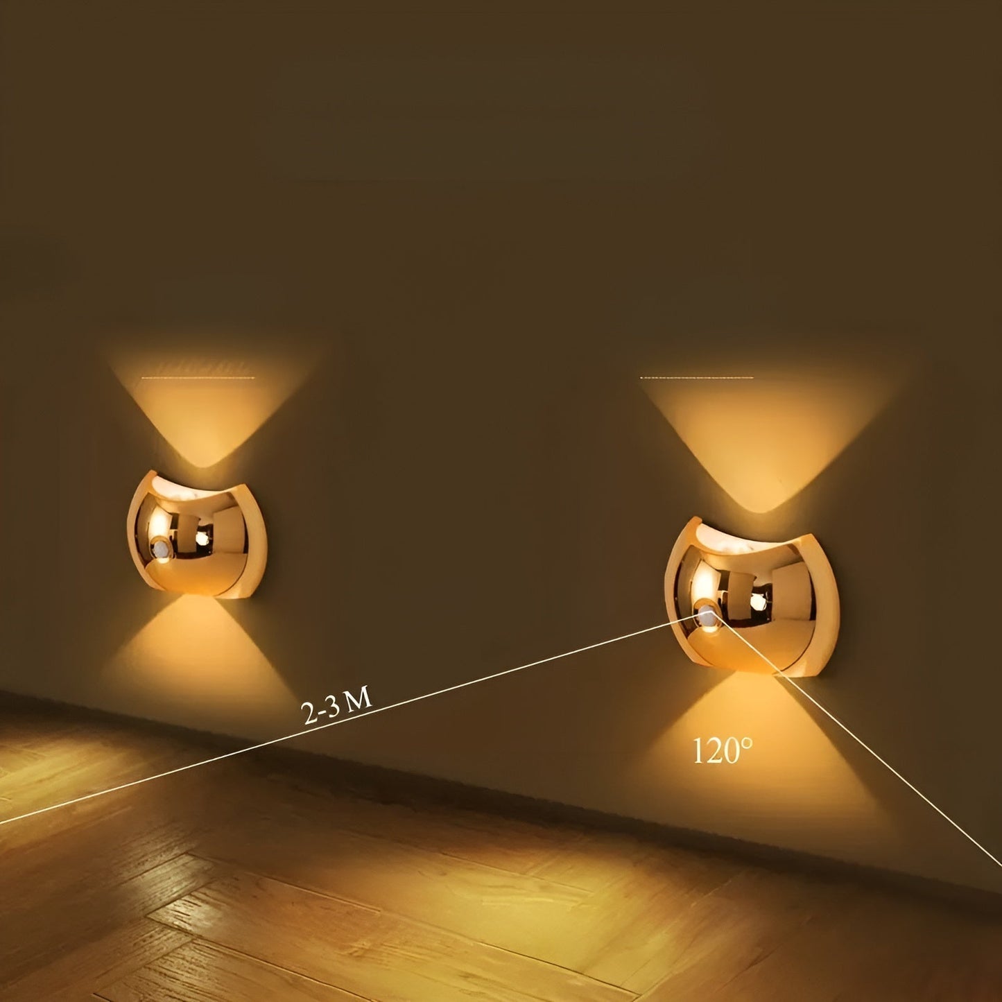 Wandleuchte mit Bewegungsmelder – Dual-LED-Beleuchtung nach oben und unten | Magnetisch & PortaBrehne