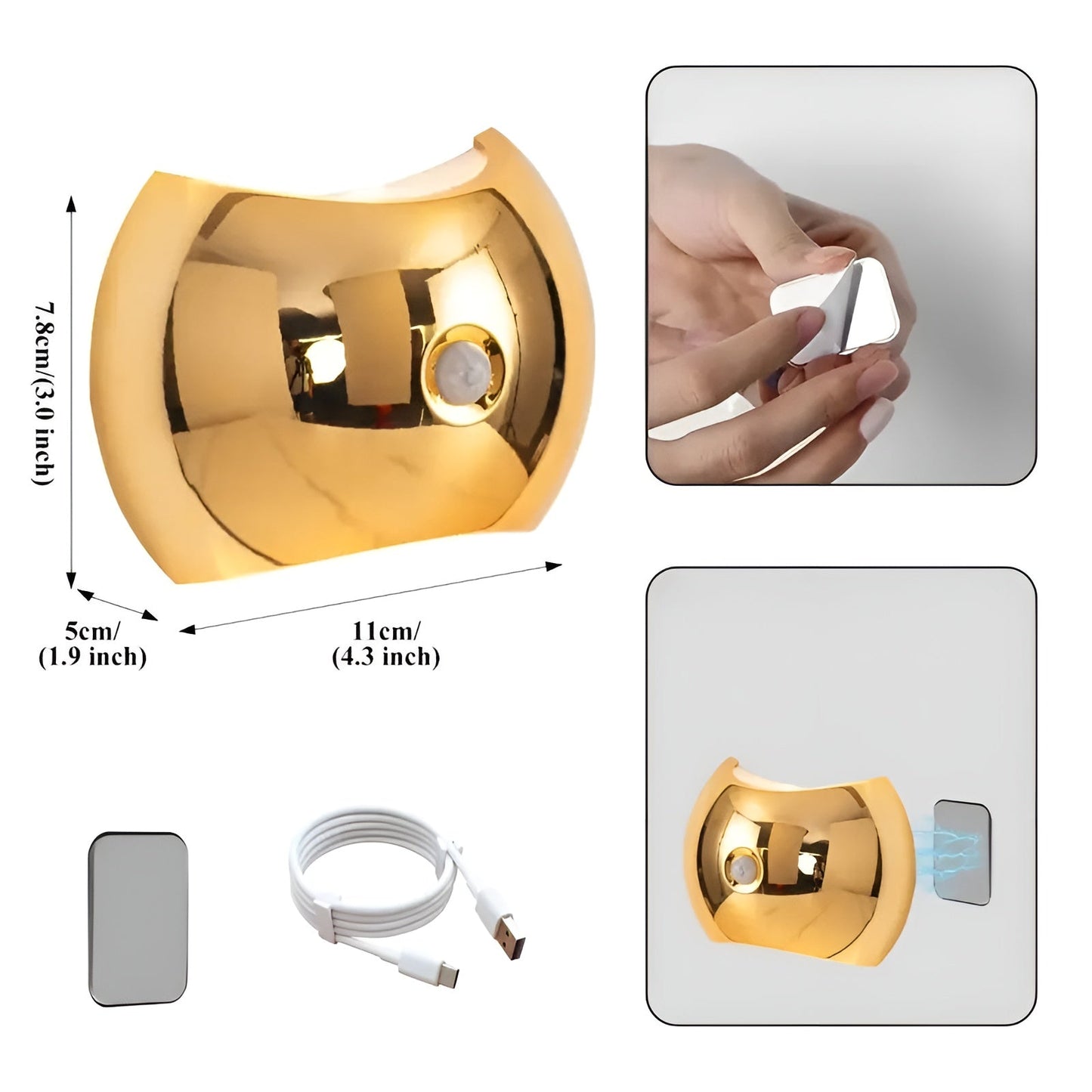 Wandleuchte mit Bewegungsmelder – Dual-LED-Beleuchtung nach oben und unten | Magnetisch & PortaBrehne