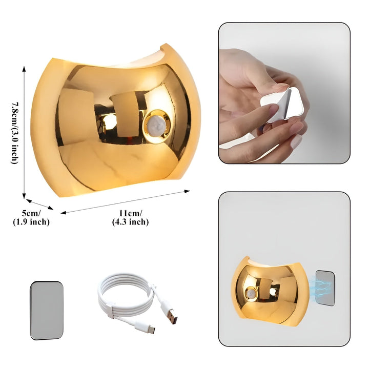 Wandleuchte mit Bewegungssensor – Doppel-LED-Licht Oben & Unten | Magnetisch & Tragbar | Brehn