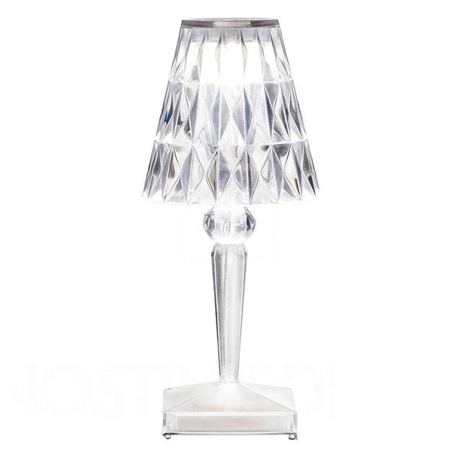 Acryl Kristall Tischlampe – Kunstvolles Design, Dimmbar, Energiesparend, Ideal für Wohnzimmer oder Schlafzimmer | Brehn