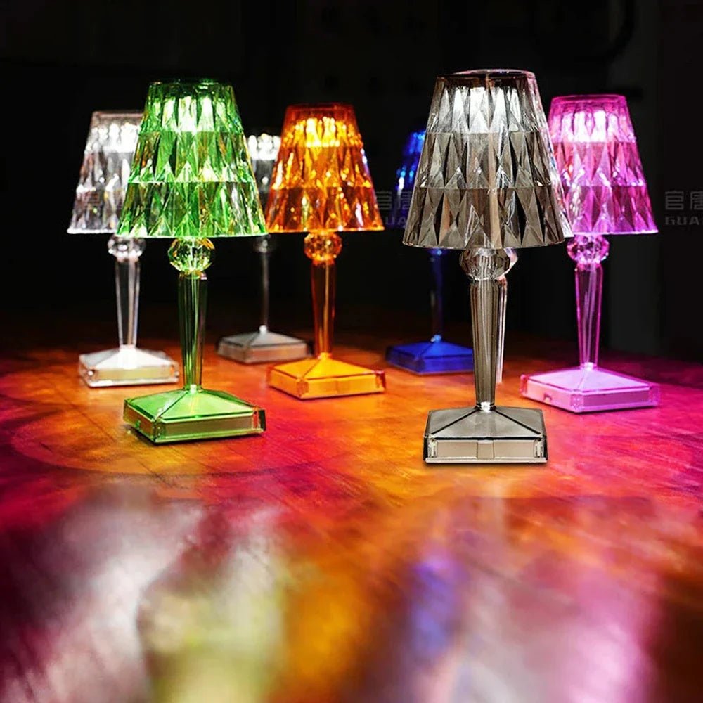 Acryl Kristall Tischlampe – Kunstvolles Design, Dimmbar, Energiesparend, Ideal für Wohnzimmer oder Schlafzimmer | Brehn