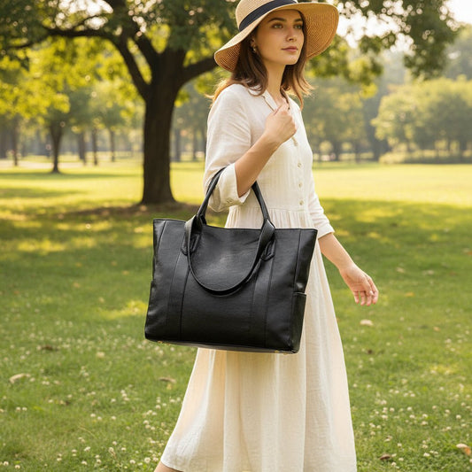 Elegante Schultertasche aus Leder im Retro-Stil mit glatter Oberfläche