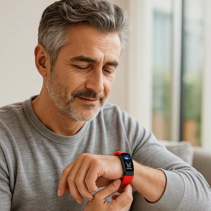 Fitness-Smartwatch mit Schlafanalyse – Bluetooth 4.0, IP67, Silikonarmband, bis zu 10 Tage Akku, für iOS & Android