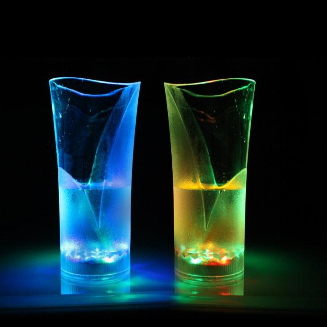 Valentinstag Blinkendes Farbiges LED Leuchtendes Becher Glas | Brehn