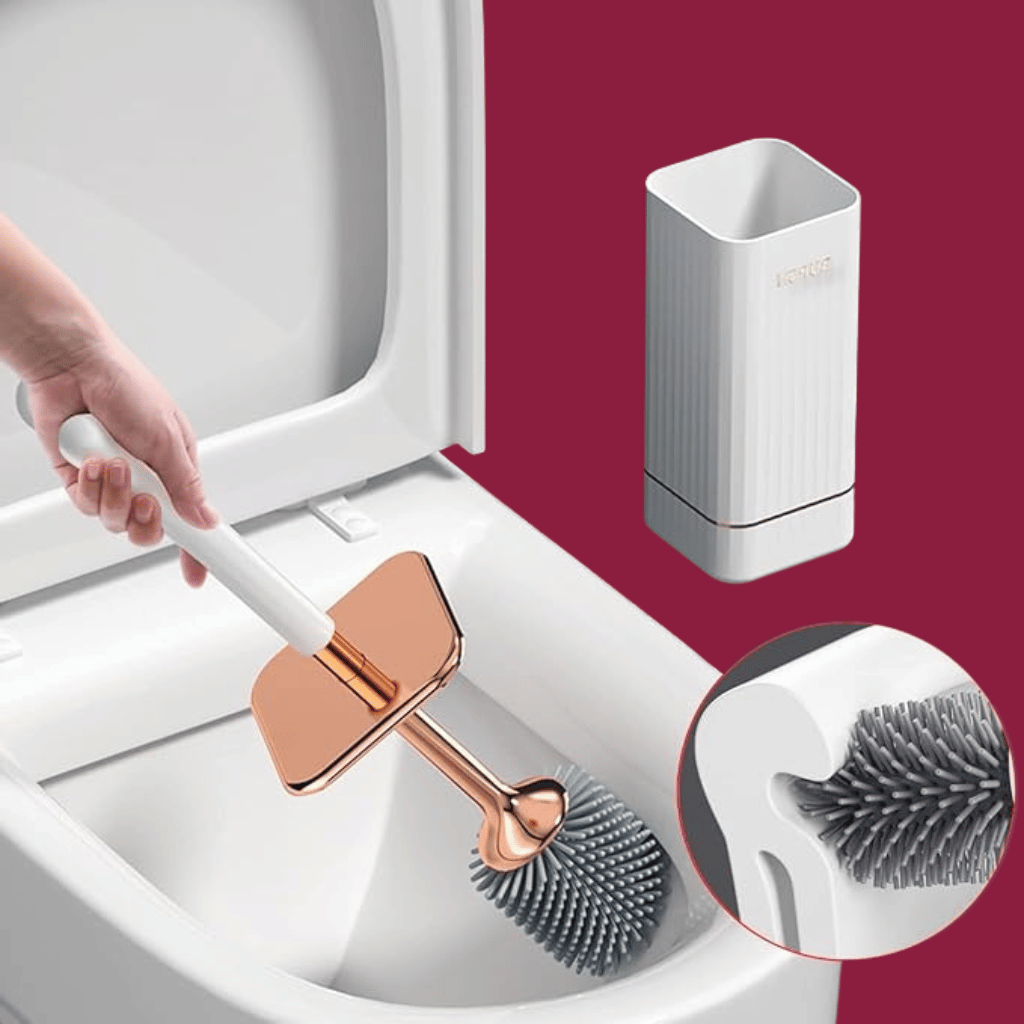 Brehn | Eleganter Flexi-Toilettenbürste mit schnelltrocknendem Wandhalter