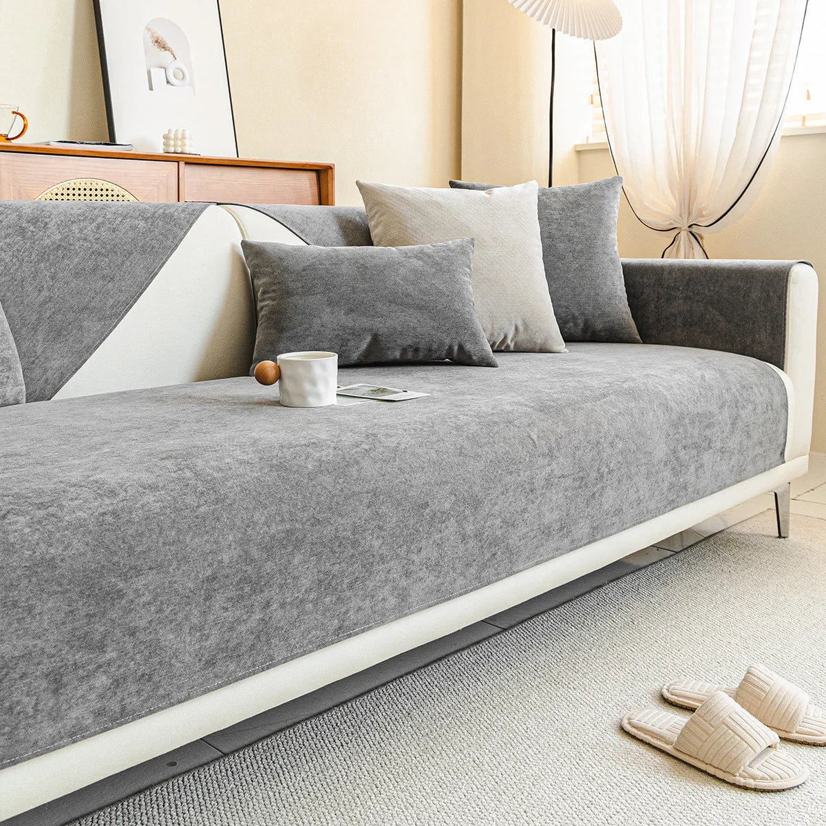 Brehn | SofaShield Luxe Anti-Kratzer Sofa Schutz – Kr kratzfeste Chenille Schutz für Haustiere