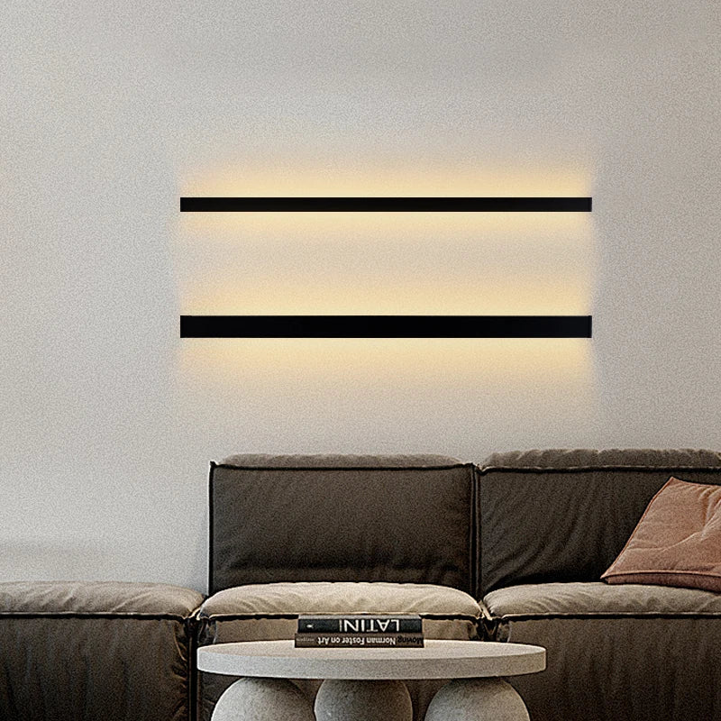 Moderne Lange Wandleuchte LED für Wohnzimmer – Minimalistische Wandlampe Design | Brehn