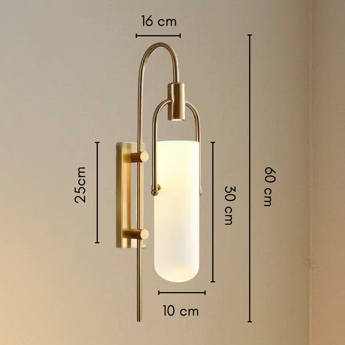 Brehn | Industrielle Glaswandlampe