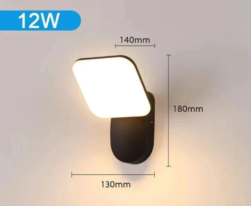 Moderne LED Verandaleuchte mit Bewegungsmelder - Wasserdichte Außenbeleuchtung, energiesparend, ideal für Terrasse und Eingang | Brehn