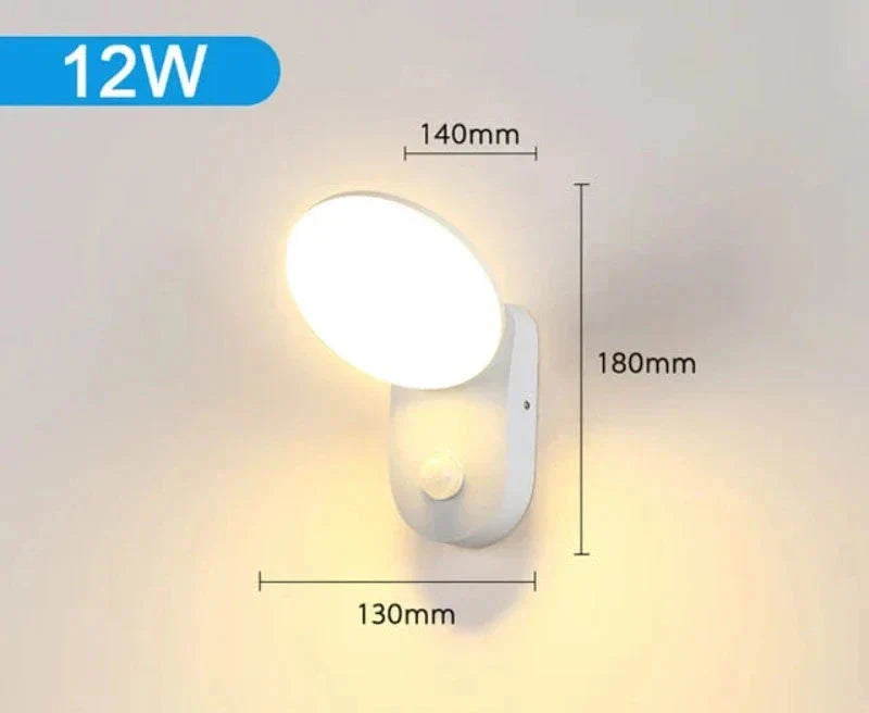 Moderne LED Verandaleuchte mit Bewegungsmelder - Wasserdichte Außenbeleuchtung, energiesparend, ideal für Terrasse und Eingang | Brehn