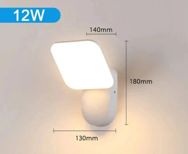 Moderne LED Verandaleuchte mit Bewegungsmelder - Wasserdichte Außenbeleuchtung, energiesparend, ideal für Terrasse und Eingang | Brehn