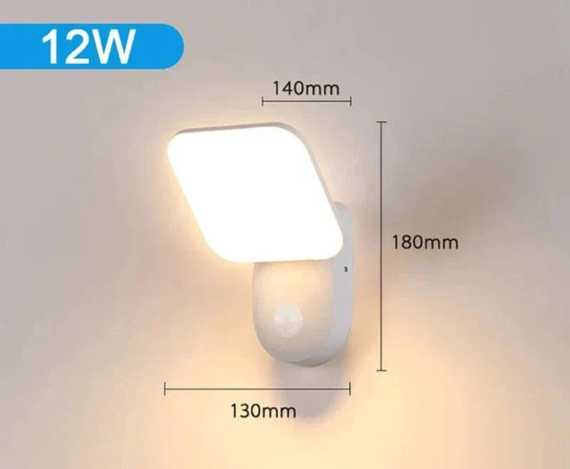Moderne LED Verandaleuchte mit Bewegungsmelder - Wasserdichte Außenbeleuchtung, energiesparend, ideal für Terrasse und Eingang | Brehn