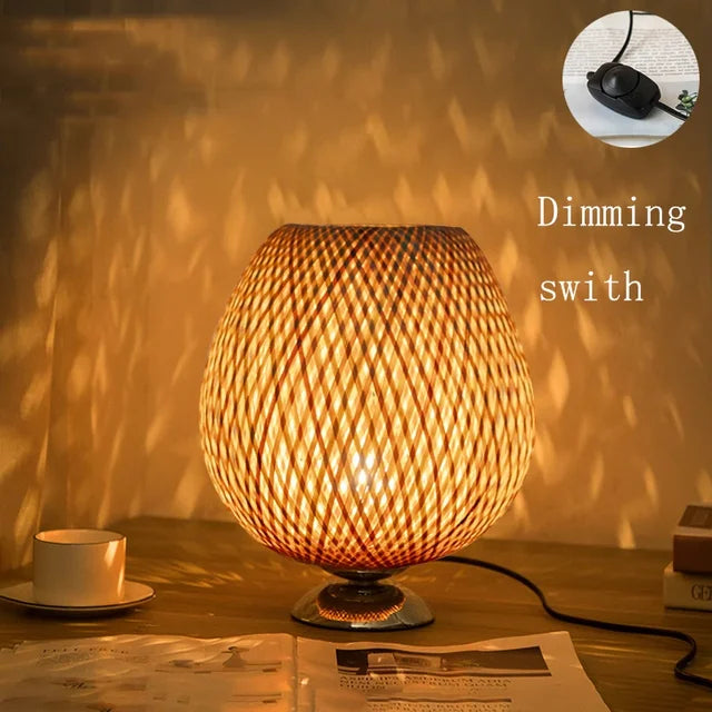 RustiekLicht – Vintage-Bambus-Tabulaturlampe | Handgefertigt & nachhaltig | Perfekt für Wohnzimmer & Schlafzimmer