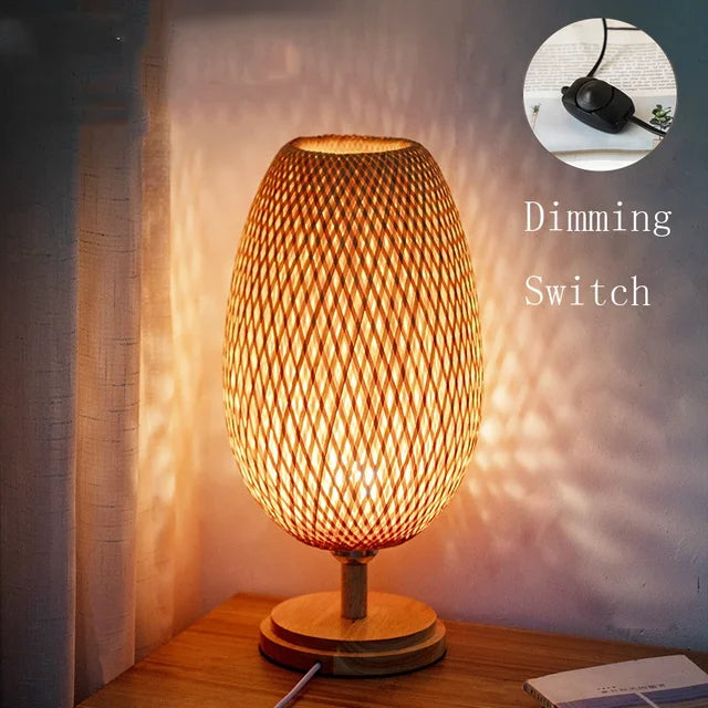 RustiekLicht – Vintage-Bambus-Tabulaturlampe | Handgefertigt & nachhaltig | Perfekt für Wohnzimmer & Schlafzimmer
