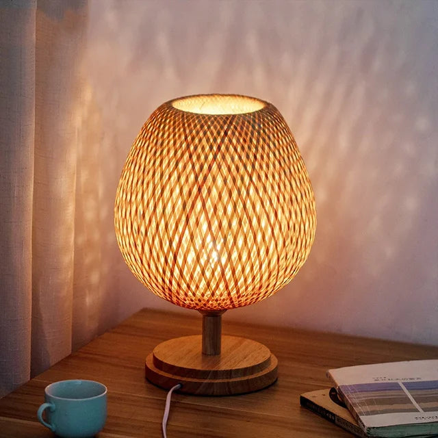 RustiekLicht – Vintage-Bambus-Tabulaturlampe | Handgefertigt & nachhaltig | Perfekt für Wohnzimmer & Schlafzimmer