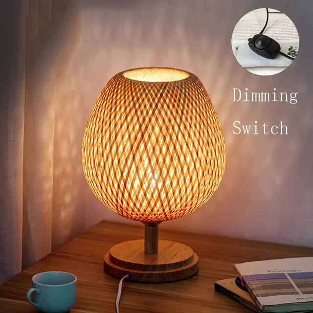 RustiekLicht – Vintage-Bambus-Tabulaturlampe | Handgefertigt & nachhaltig | Perfekt für Wohnzimmer & Schlafzimmer
