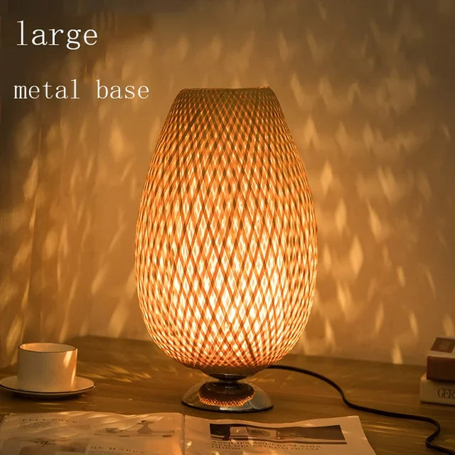 RustiekLicht – Vintage-Bambus-Tabulaturlampe | Handgefertigt & nachhaltig | Perfekt für Wohnzimmer & Schlafzimmer