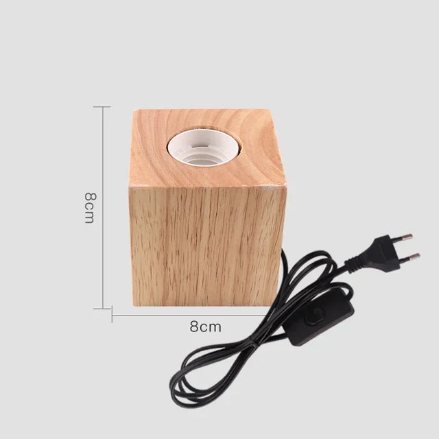 Retro Holz Tischlampe mit Lichterkugel – Dekorative Beleuchtung für Zuhause | Brehn