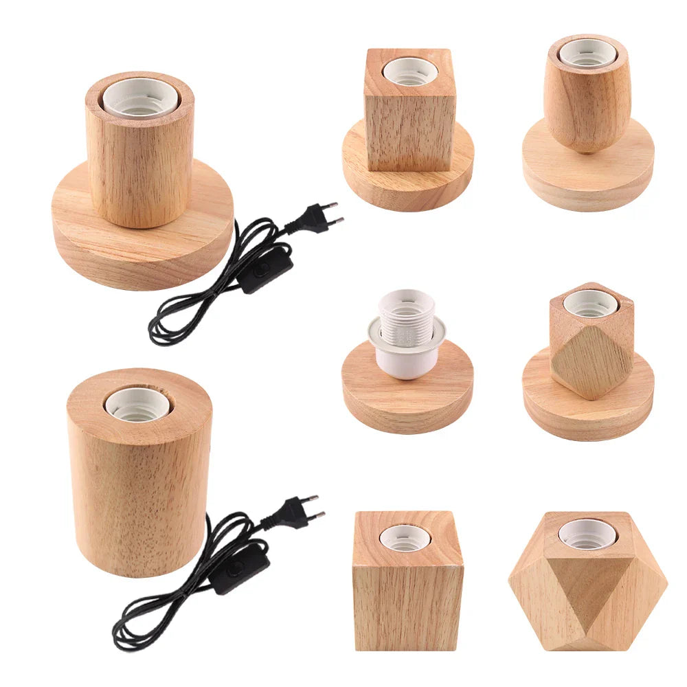 Retro Holz Tischlampe mit Lichterkugel – Dekorative Beleuchtung für Zuhause | Brehn