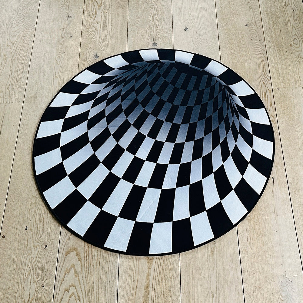 Runder Vortex 3D-Illusionsteppich - 100 cm - rutschfest | Brehn