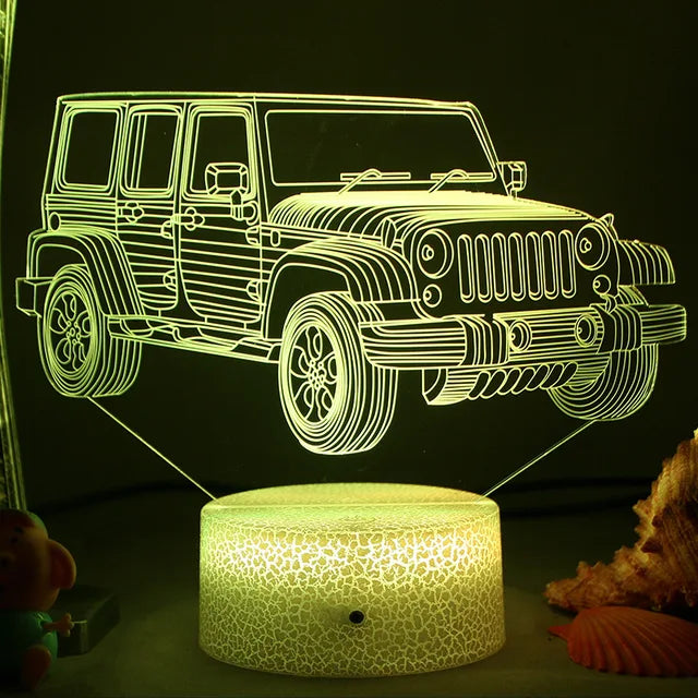 LED Nachtlicht - 3D Illusionslampe für das Kinderzimmer, USB-Ladung | Brehn