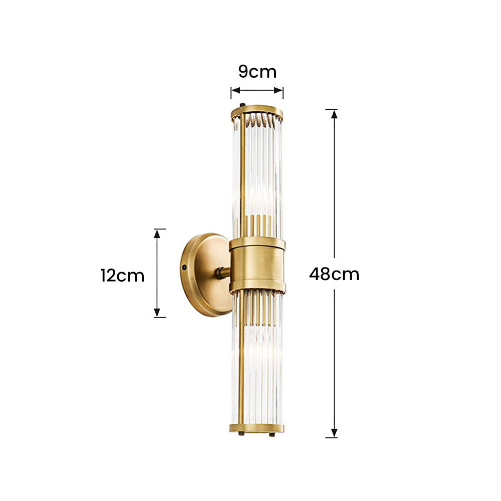 Klassische Wandlampe in Gold – Luxuriöse Beleuchtung für Badezimmer und Flur | Brehn
