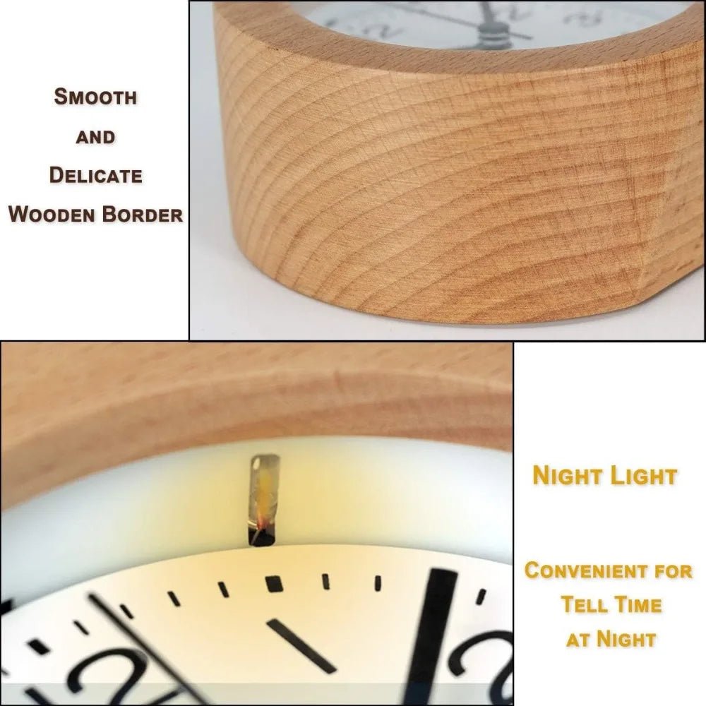Lautloser Wecker aus Holz für gemütliche Schlafzimmer