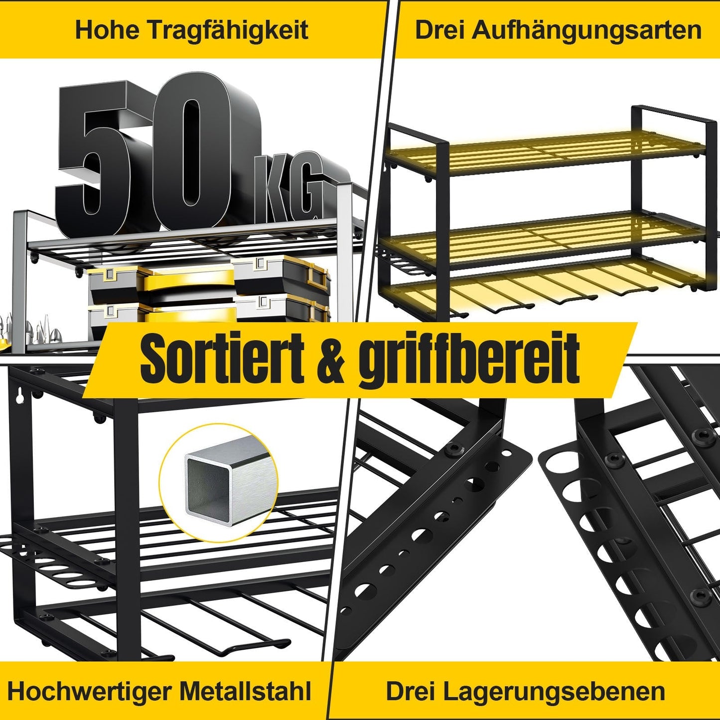 Werkzeughalter Wandhalterung 50kg Tragen | Brehn