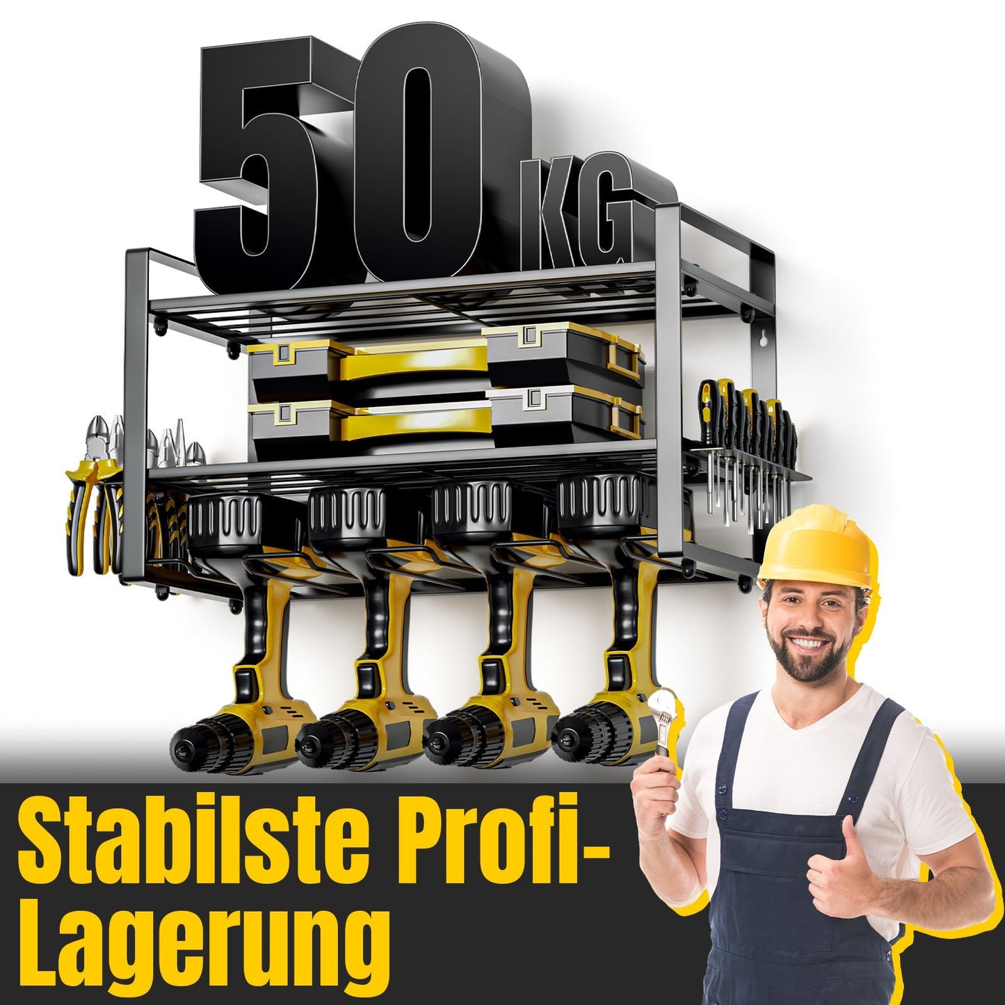 Werkzeughalter Wandhalterung 50kg Tragen | Brehn