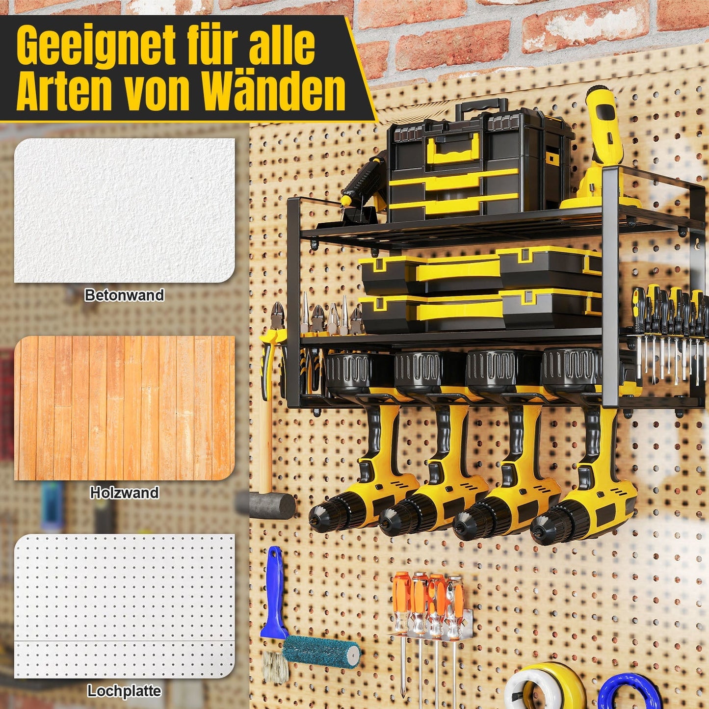 Werkzeughalter Wandhalterung 50kg Tragen | Brehn