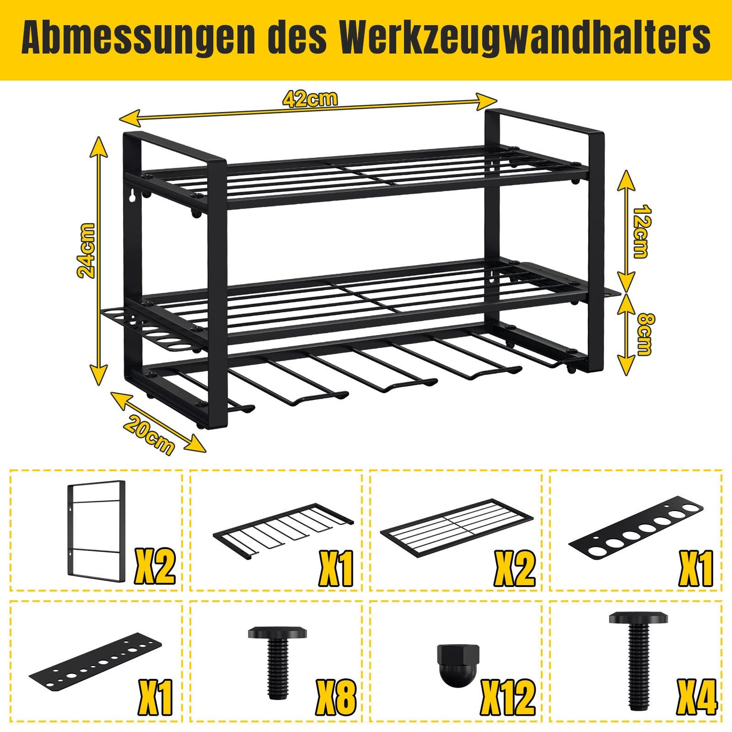 Werkzeughalter Wandhalterung 50kg Tragen | Brehn