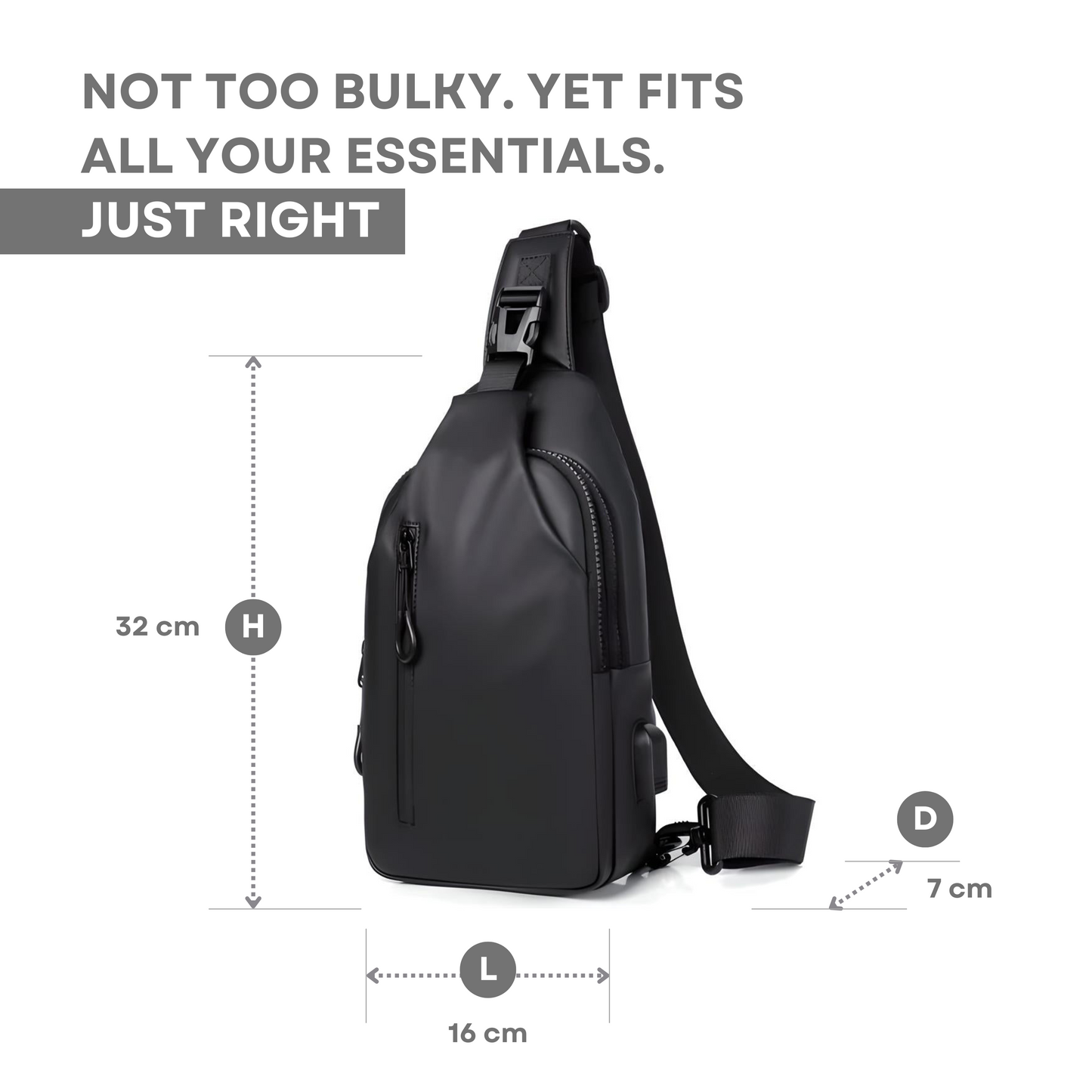 Brehn | AquaGuard Luxe Schultertasche | Wasserdichtes und diebstahlsicheres Design für einen sicheren Stil
