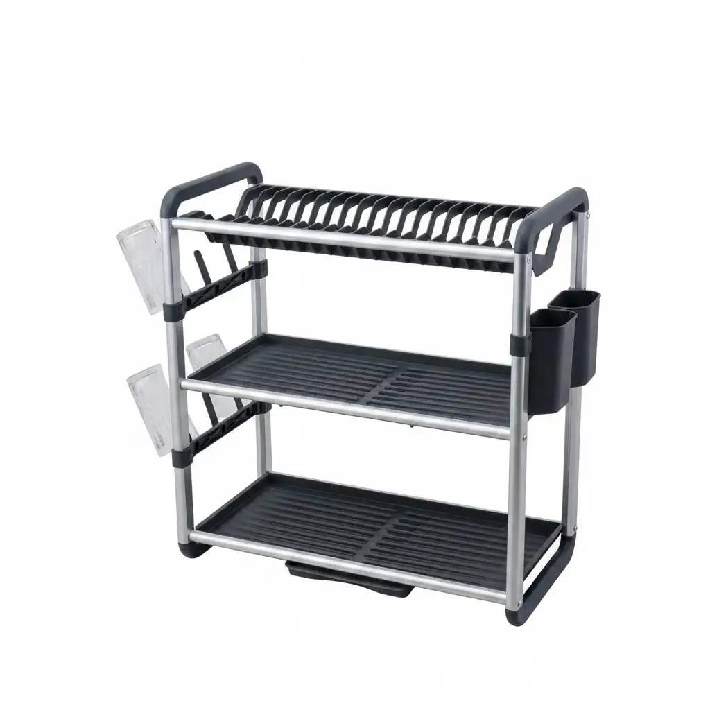 3-stöckiger Geschirrtrockner aus Aluminium | Brehn