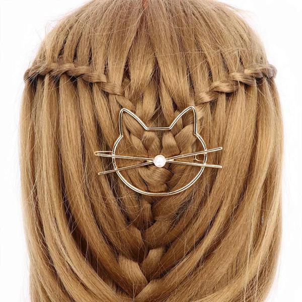 Whiskered Cat Perlenhaarnadel | Brehn