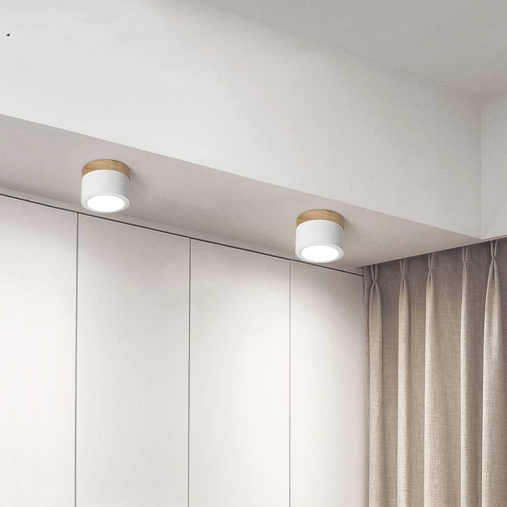 Moderne LED-Deckenleuchte, flächenbündig, zylinderförmig