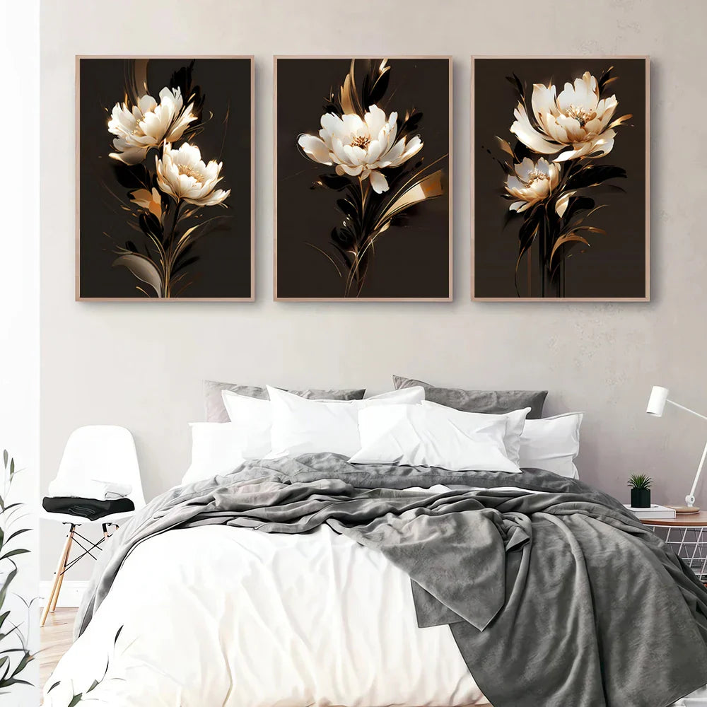 Weiße Blütenblätter Wandkunst Feine Kunstleinwanddrucke Moderne Botanik Florale Bilder Für Wohnzimmer Schlafzimmer Hotelzimmer Kunst Dekor