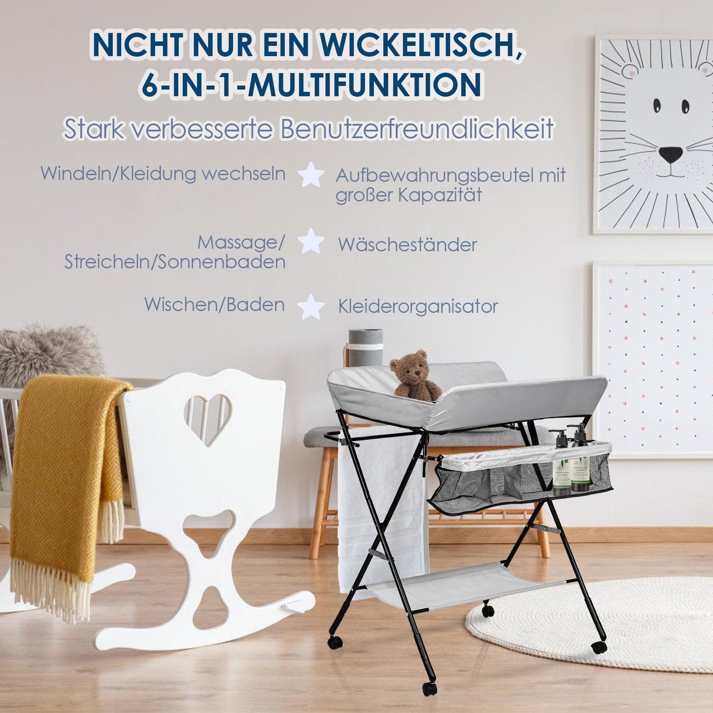 Wickeltisch Klappbar Baby Wickelkommode | Brehn