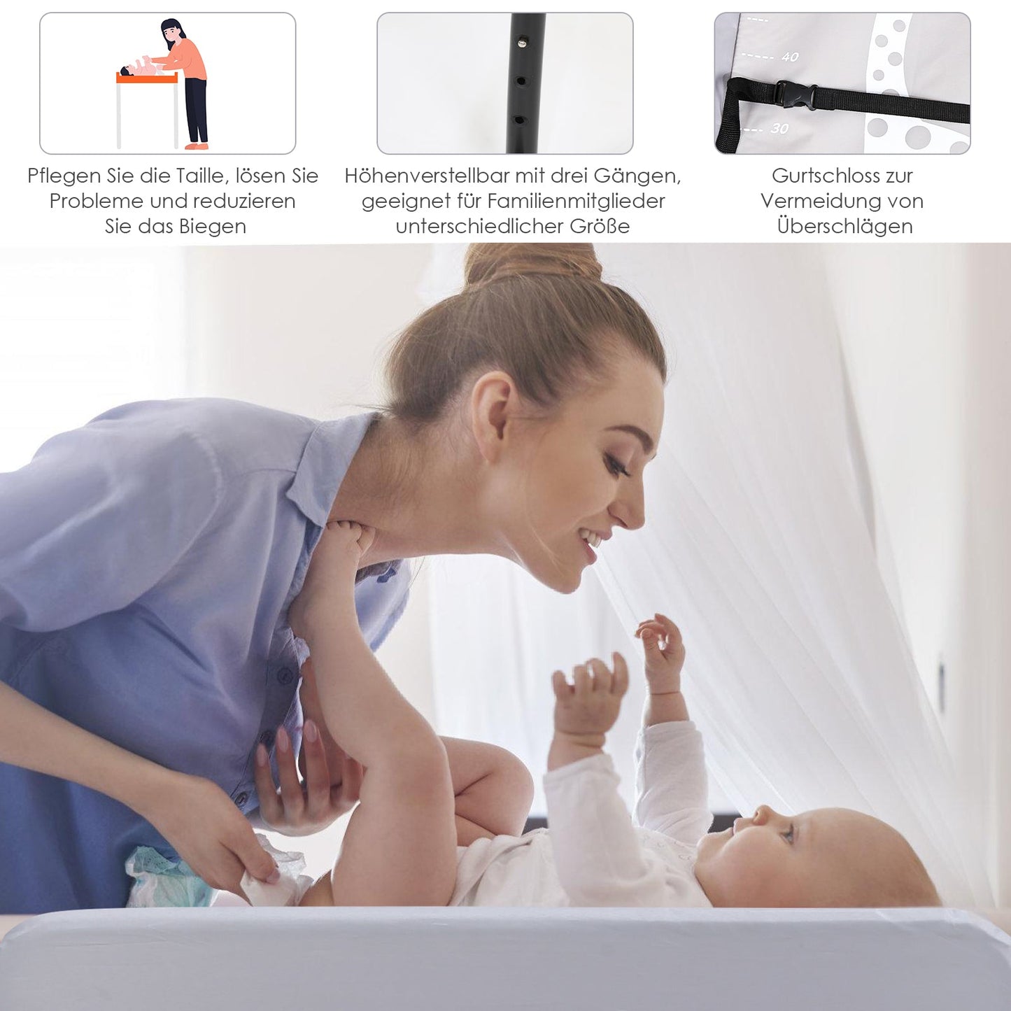 Wickeltisch Klappbar Baby Wickelkommode | Brehn