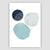 Abstrakte Winterstimmung Aqua, Marineblau, Gold Kunstdrucke