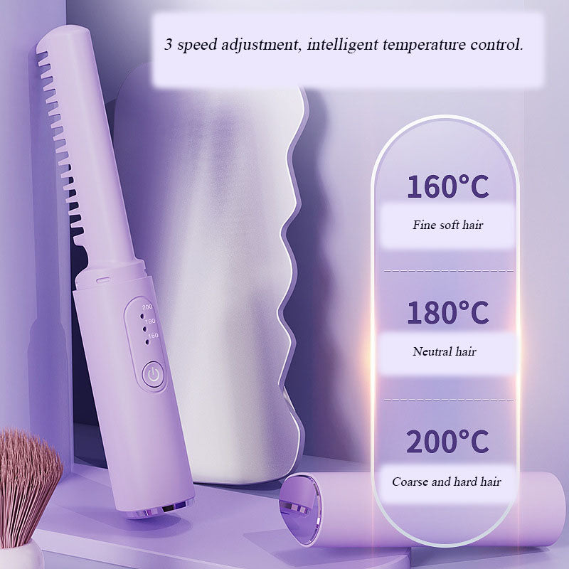 Brehn | Wireless Anti-Burn Tragbarer Haarglätter Kamm
